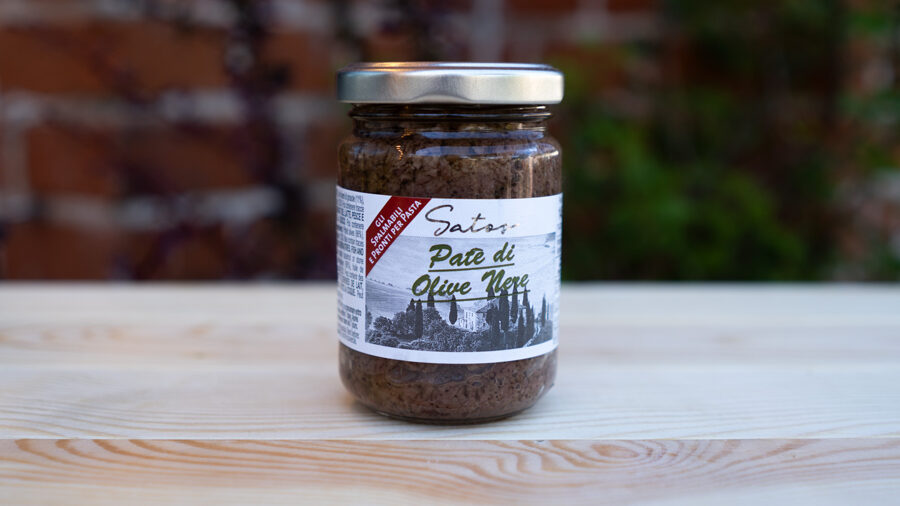 Melno olīvu pastēte (pate) SATOS, 156 ml